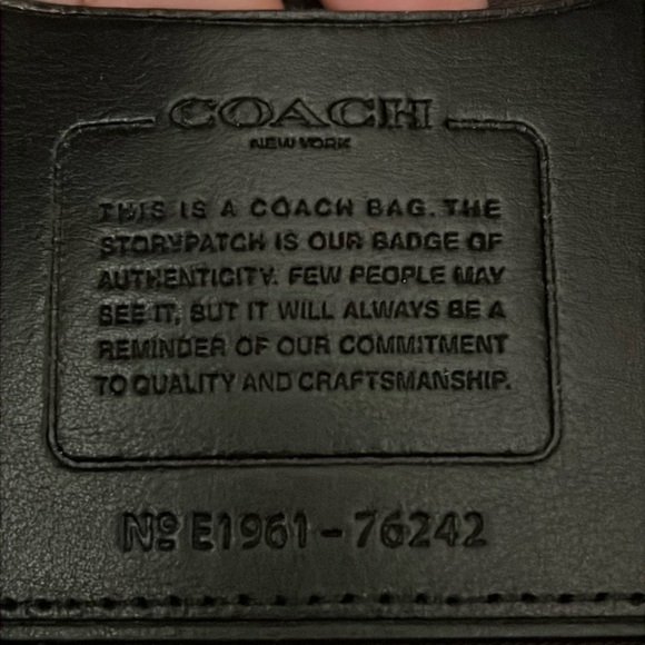 Coach Kennedy Double Zip Brief Briefcase Computer Bag Pebbled Black Leather - Picture 12 of 16